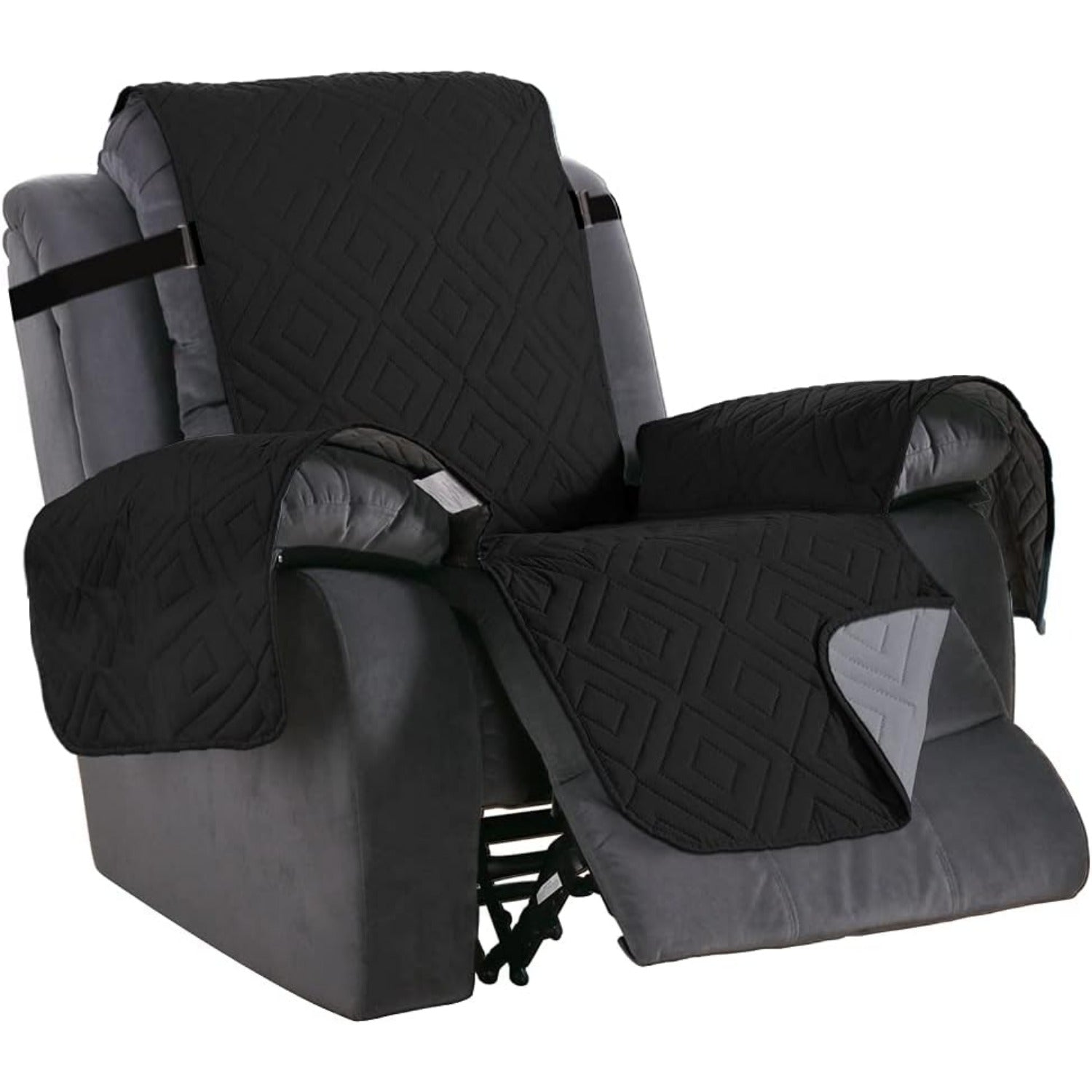 Reversible Furniture Protector Anti-Slip Water Resistant 2" Elastic Straps Couch Covers