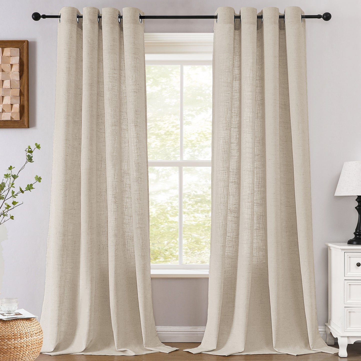 Rich Linen Privacy Curtains