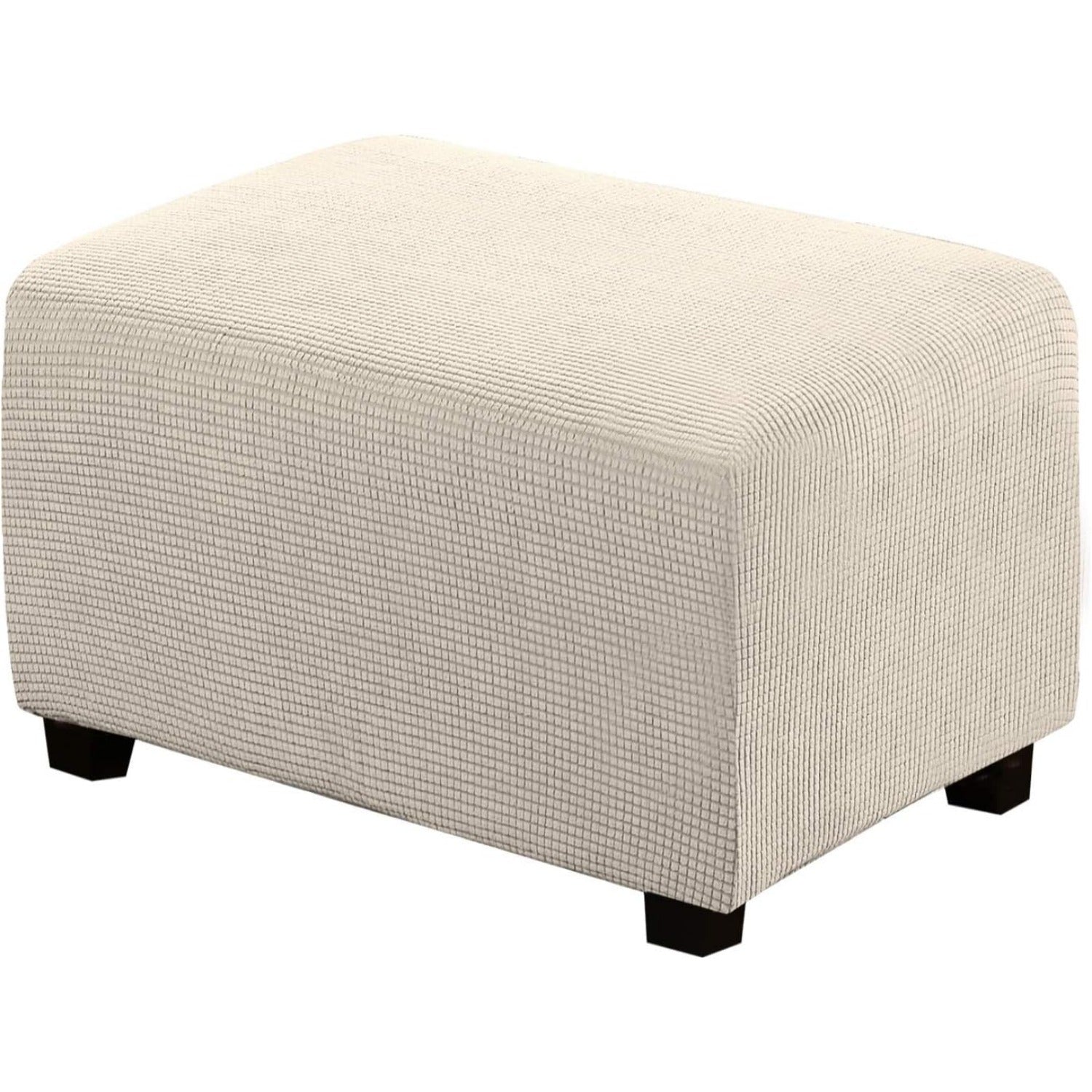 Ottoman Cover Slipcover Rectangle Fit Length Footrest Sofa Slipcovers Stool Cover