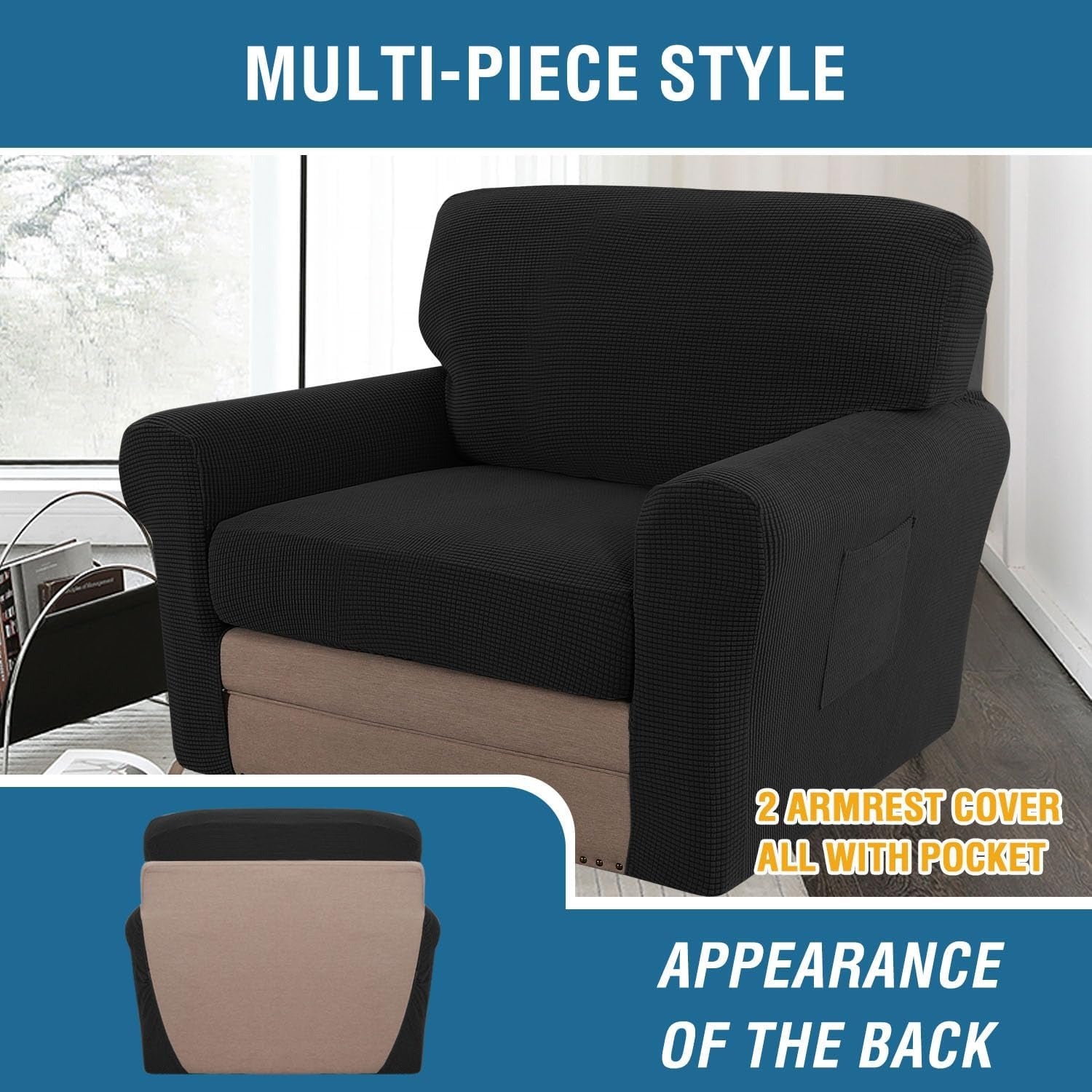 Multi-Pieces Chair Covers Stretch Couch Covers