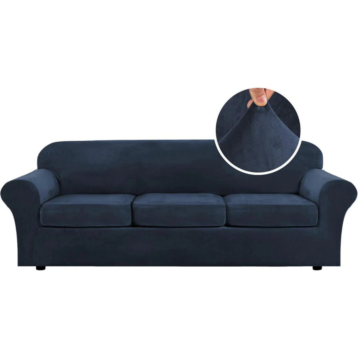 Modern Velvet Plush High Stretch Sofa Slipcover