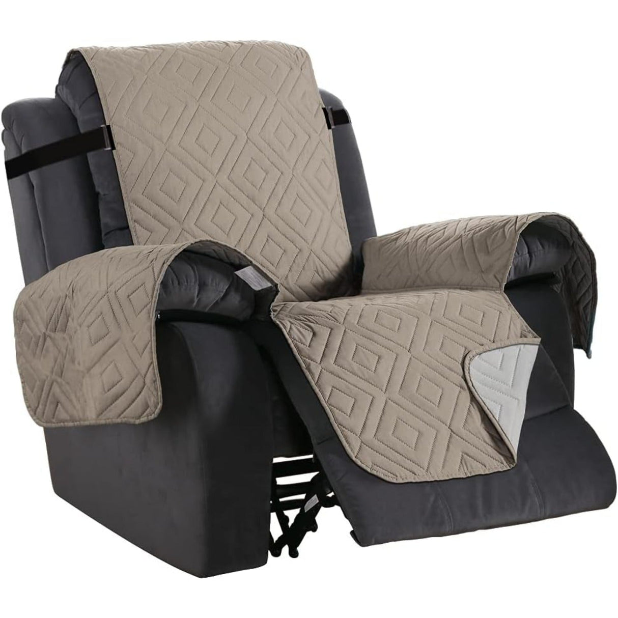 Reversible Furniture Protector Anti-Slip Water Resistant 2" Elastic Straps Couch Covers