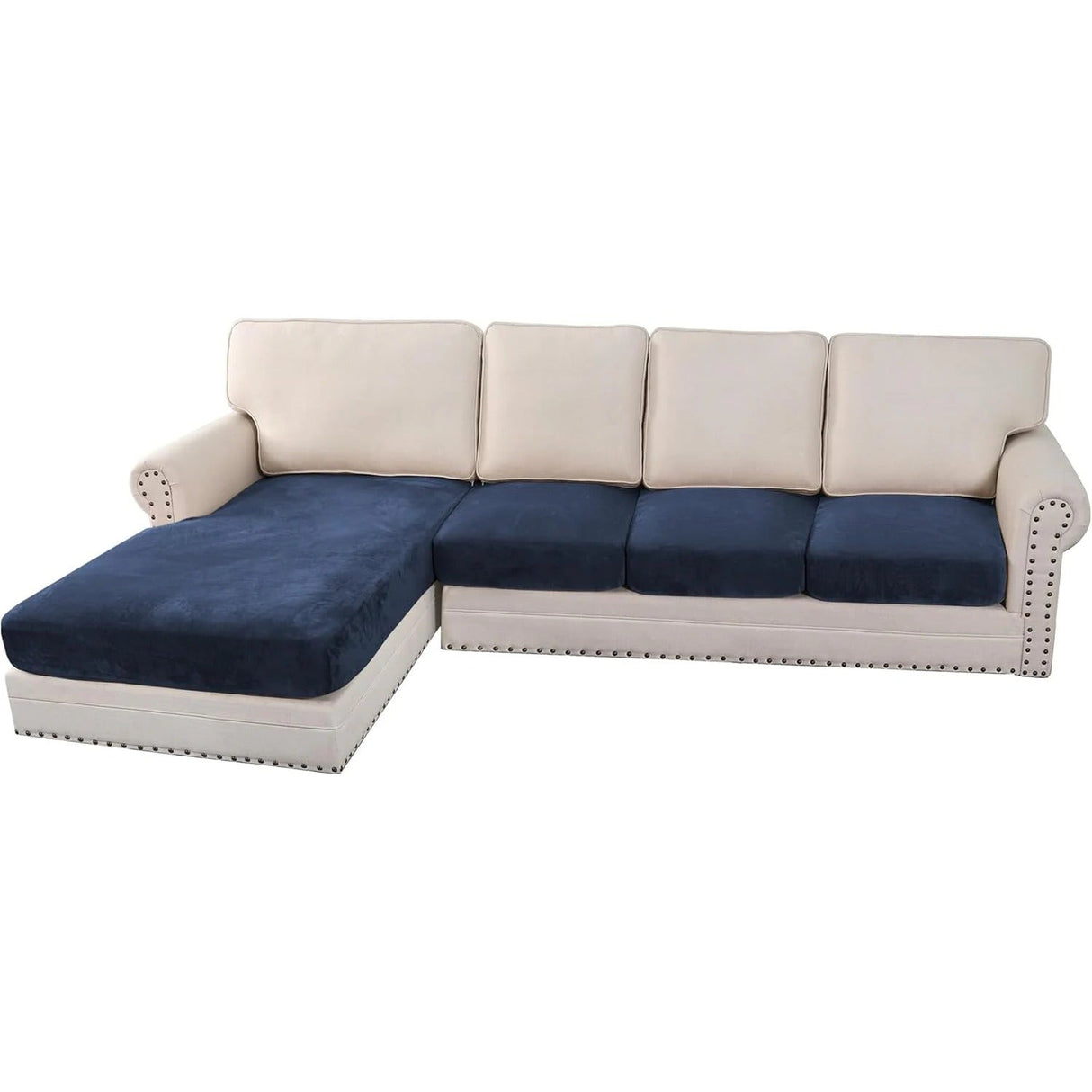 Velvet Stretch Couch Cushion Cover Plush Cushion Slipcover