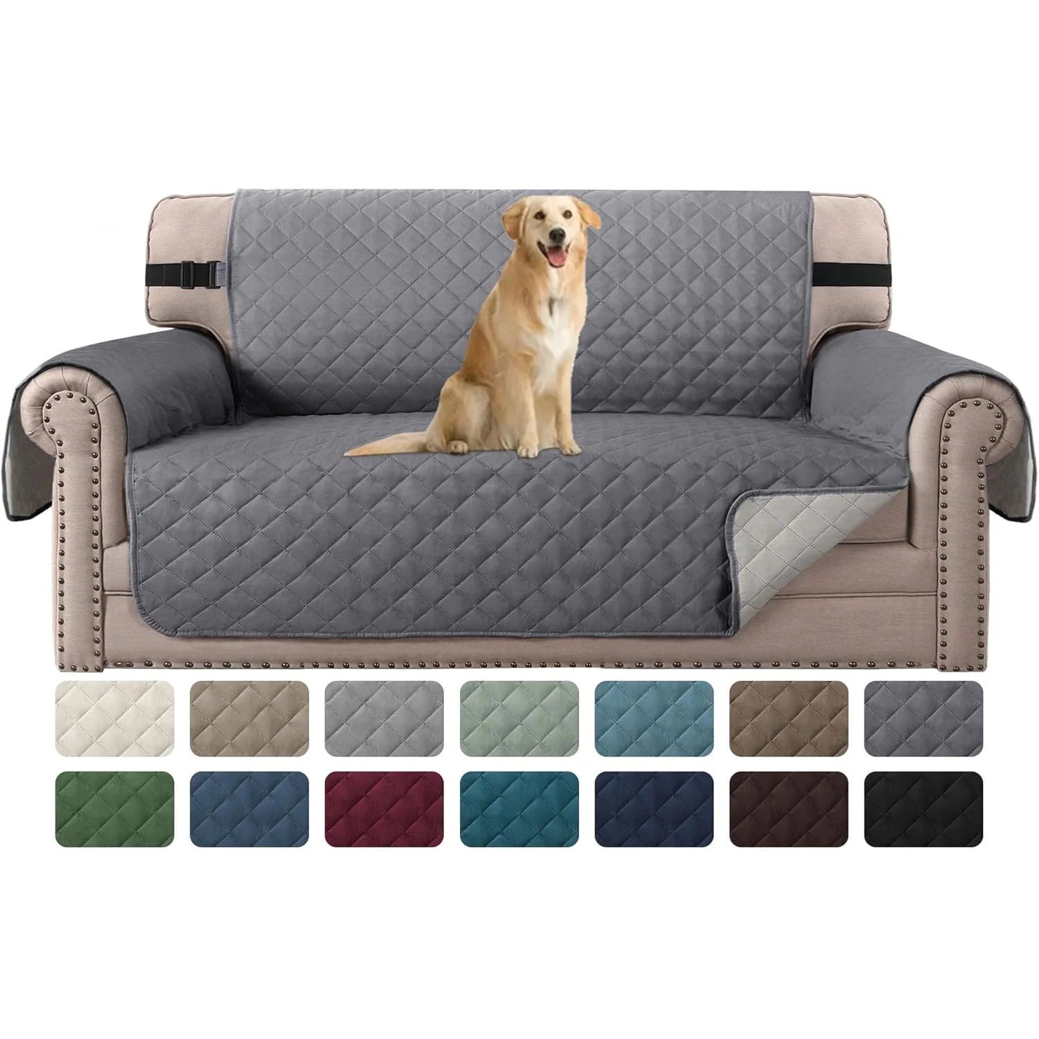 Reversible Chair Covers Water Repellent Chair Slipcover for Dogs Pets Furniture Protector