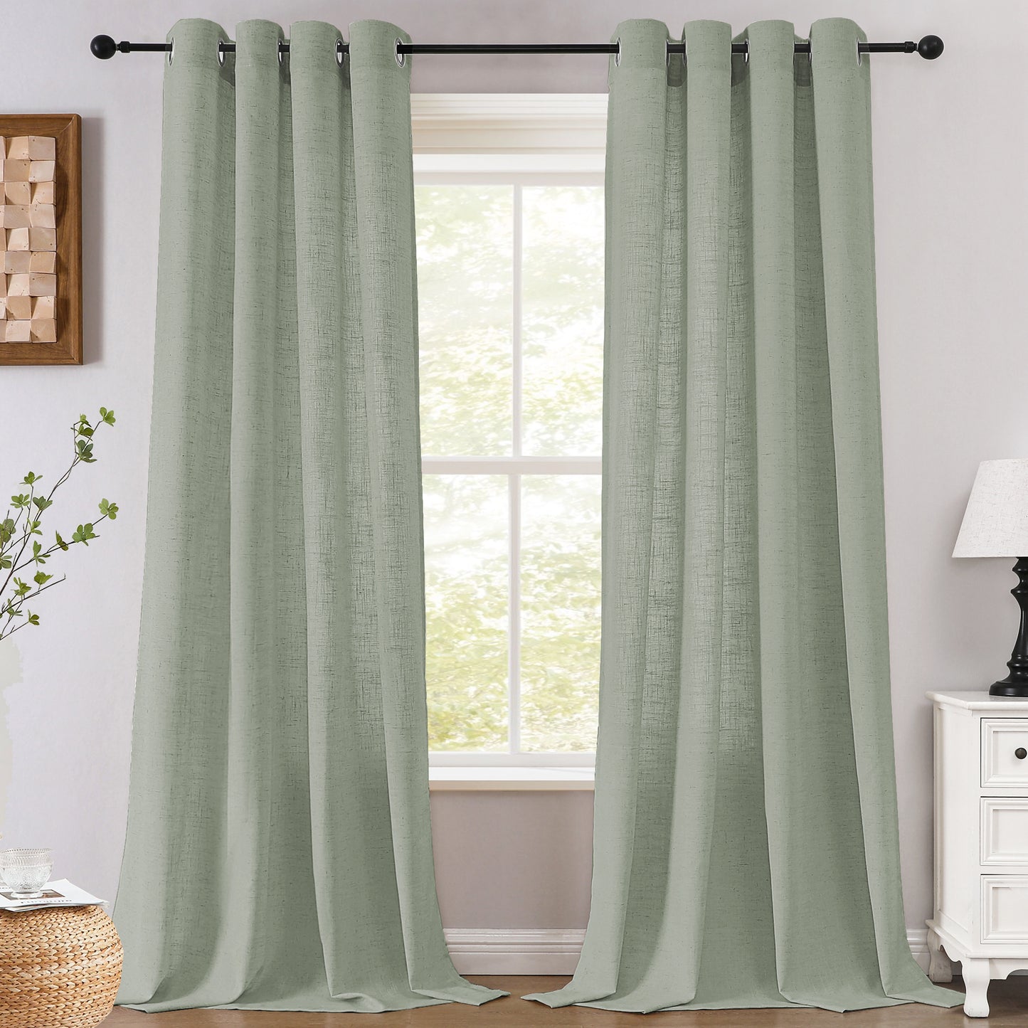 Rich Linen Privacy Curtains