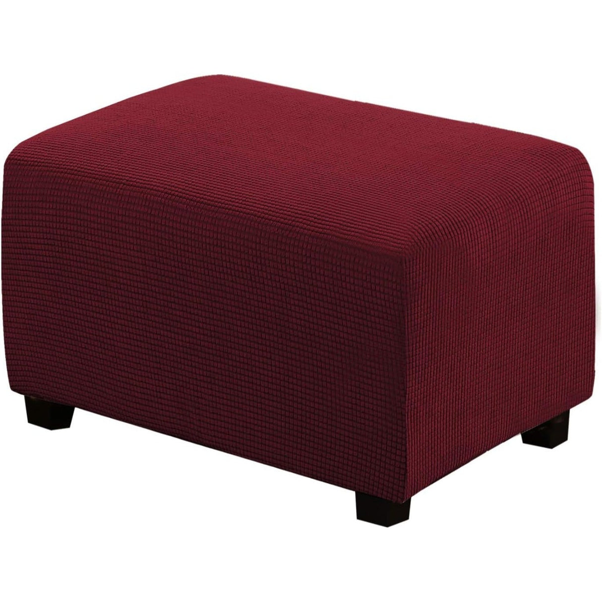 Ottoman Cover Slipcover Rectangle Fit Length Footrest Sofa Slipcovers Stool Cover