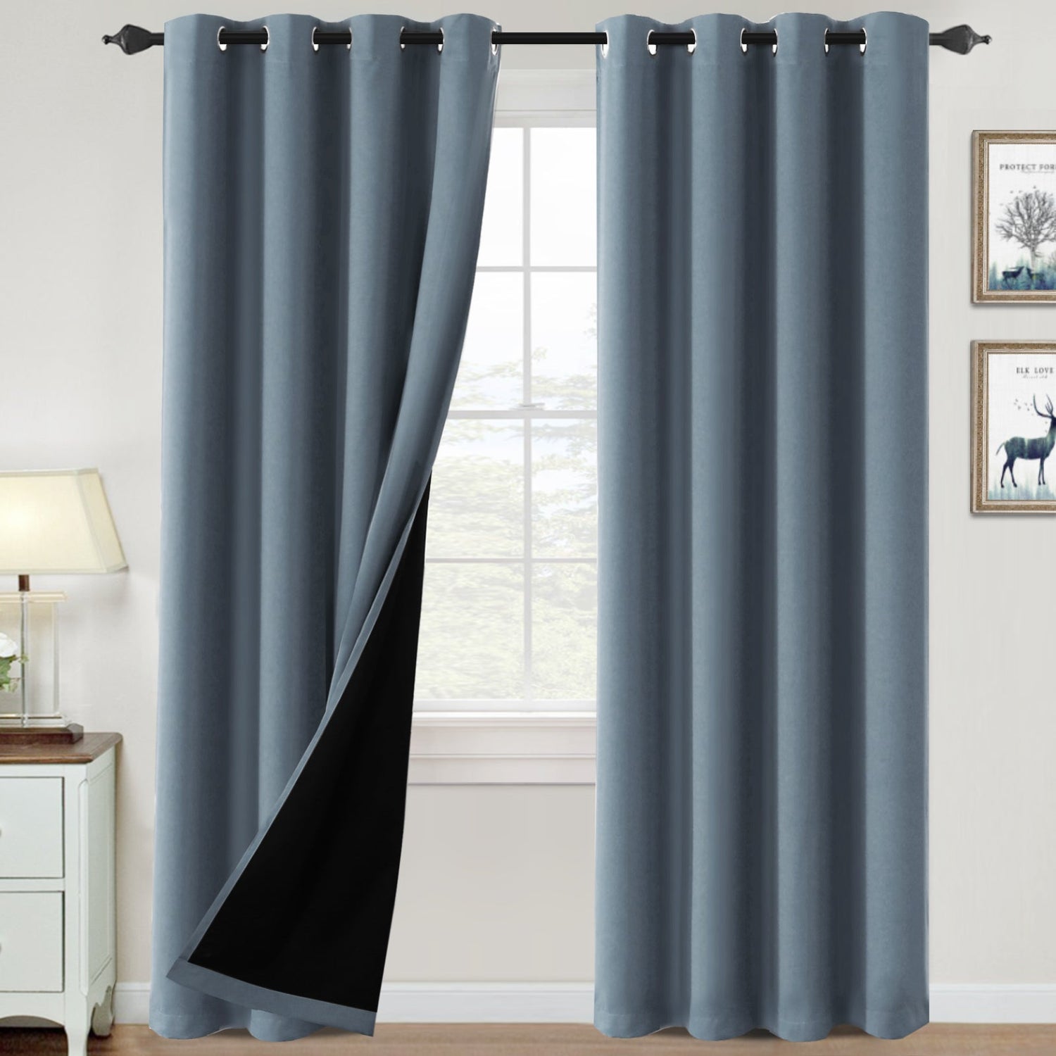 ?special discount?100% Blackout Thermal Insulated Blackout Curtains for Bedroom