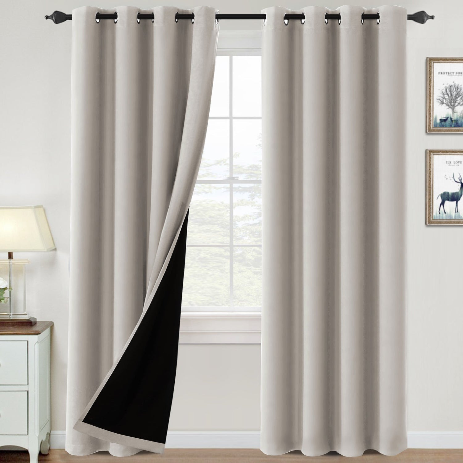 ?special discount?100% Blackout Thermal Insulated Blackout Curtains for Bedroom
