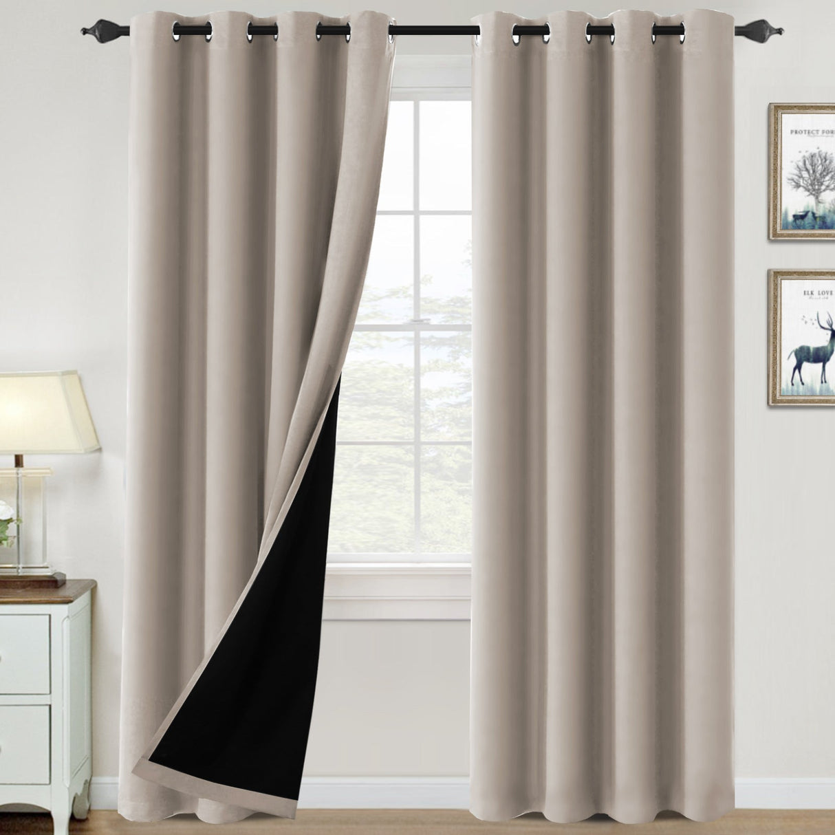 ?special discount?100% Blackout Thermal Insulated Blackout Curtains for Bedroom