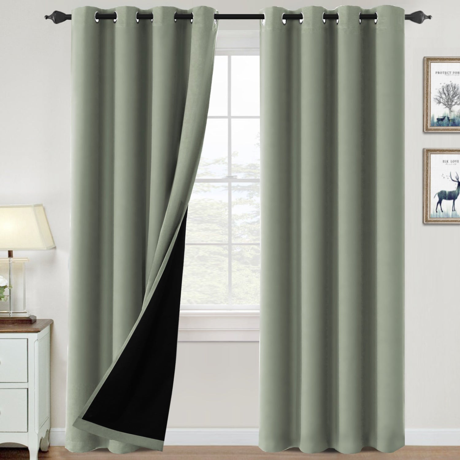 ?special discount?100% Blackout Thermal Insulated Blackout Curtains for Bedroom