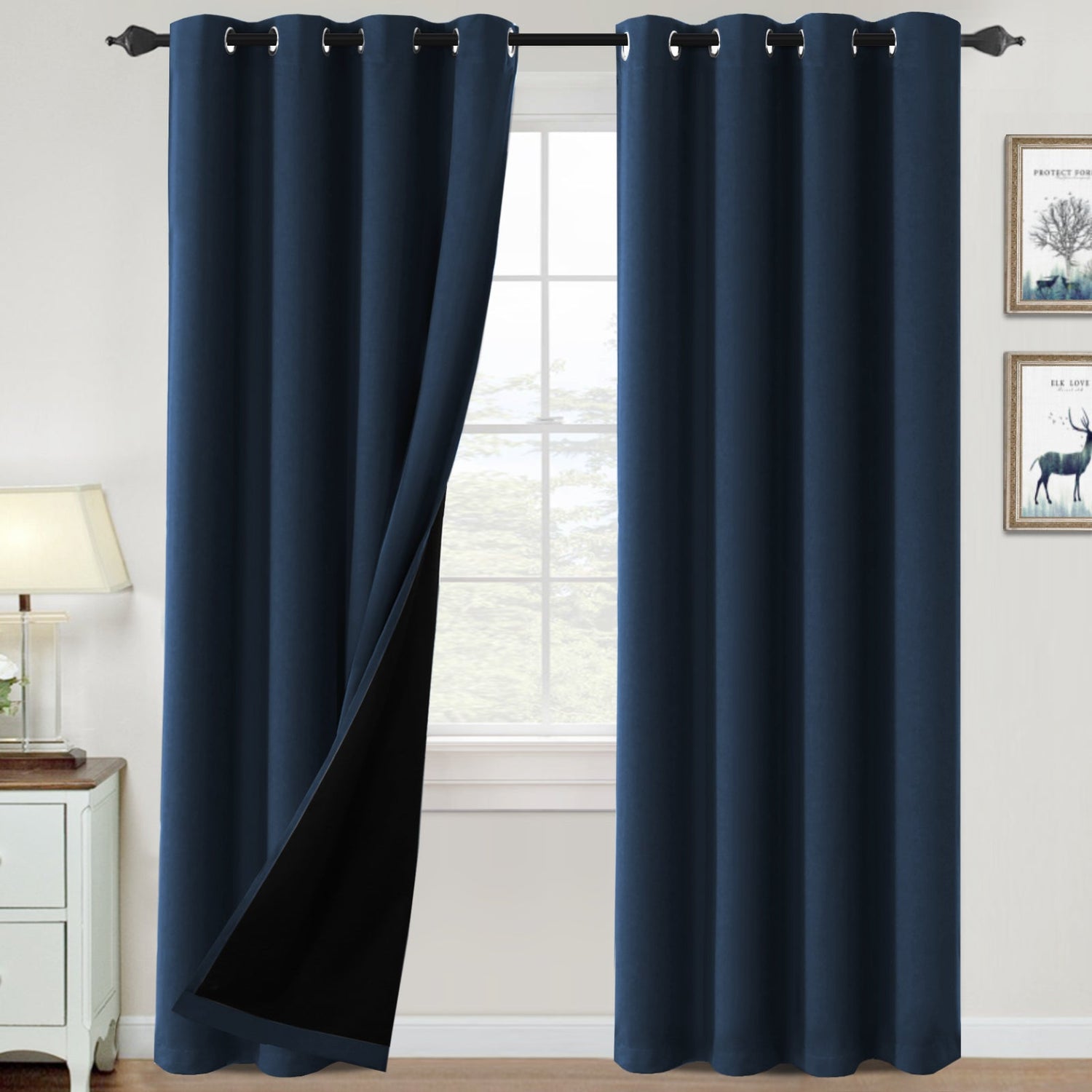?special discount?100% Blackout Thermal Insulated Blackout Curtains for Bedroom