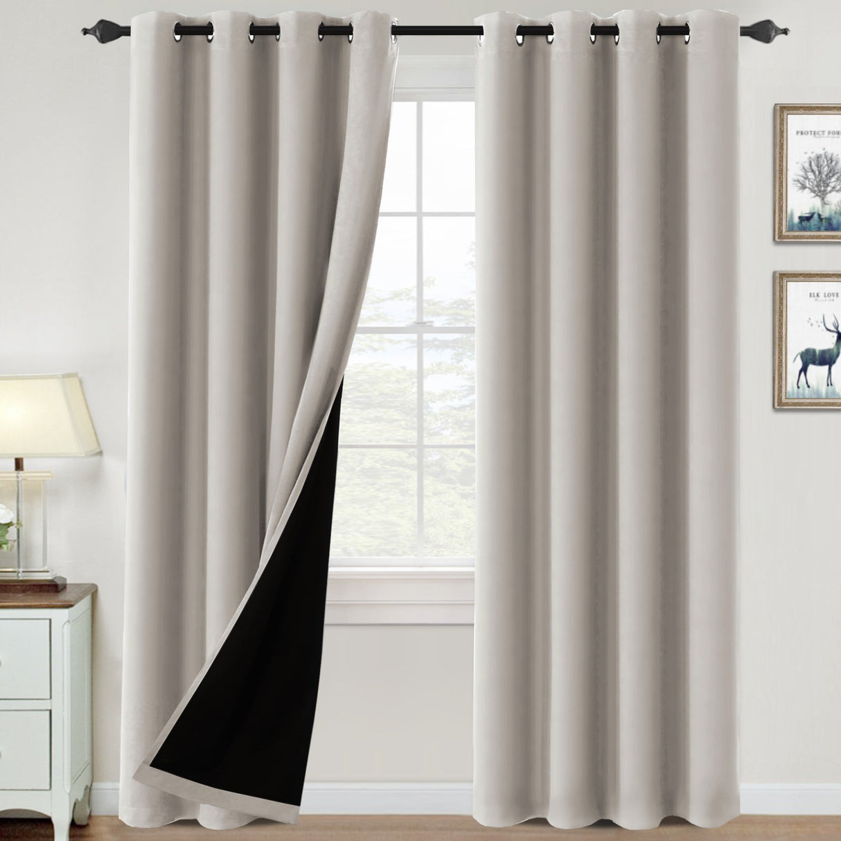 ?special discount?100% Blackout Thermal Insulated Blackout Curtains for Bedroom