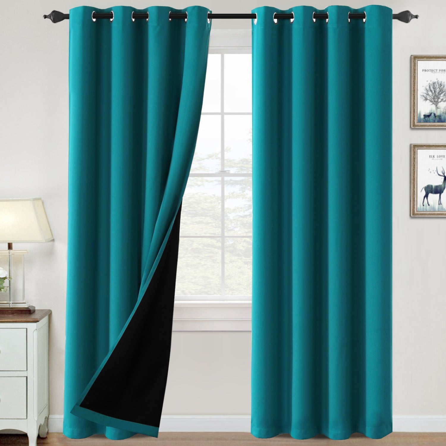 ?special discount?100% Blackout Thermal Insulated Blackout Curtains for Bedroom