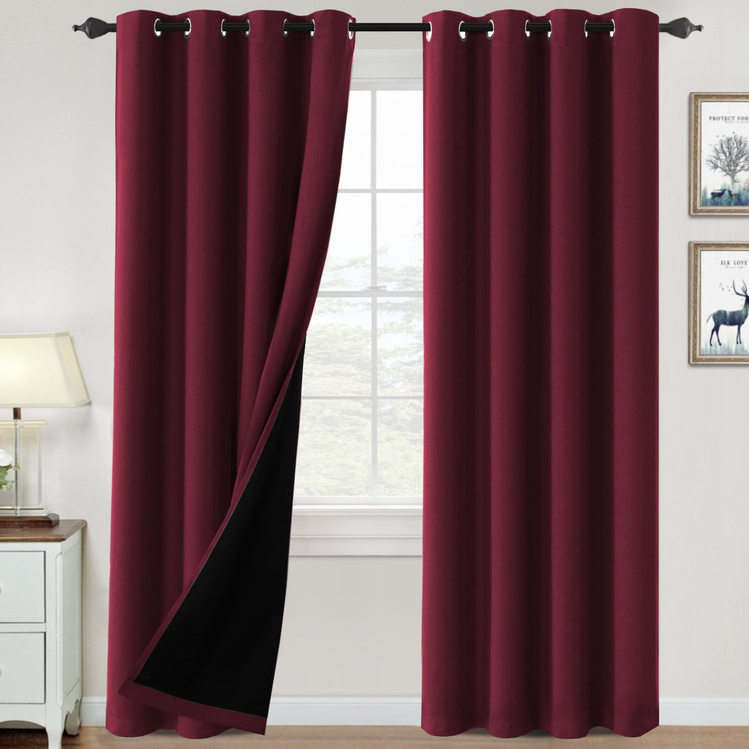 ?special discount?100% Blackout Thermal Insulated Blackout Curtains for Bedroom