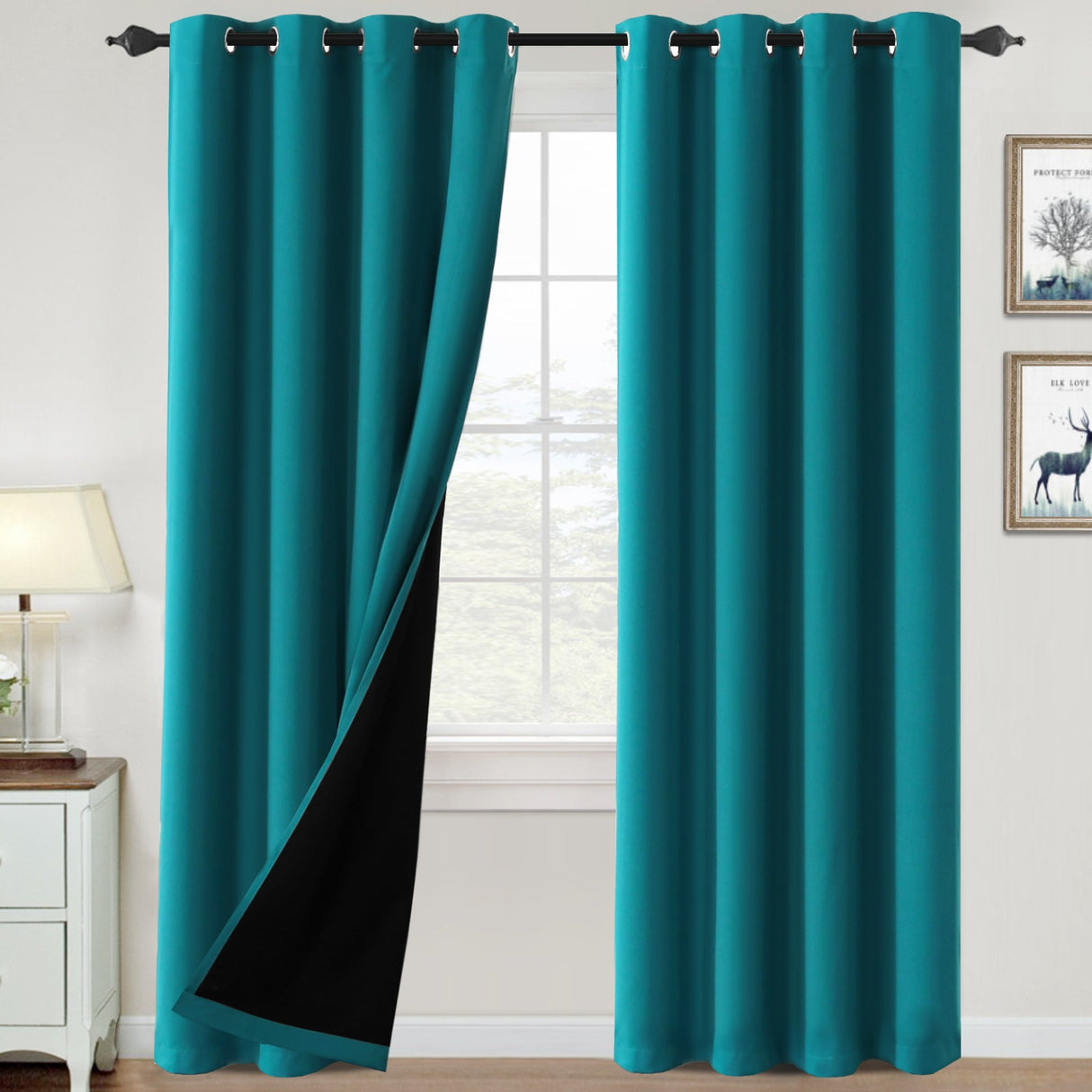 ?special discount?100% Blackout Thermal Insulated Blackout Curtains for Bedroom