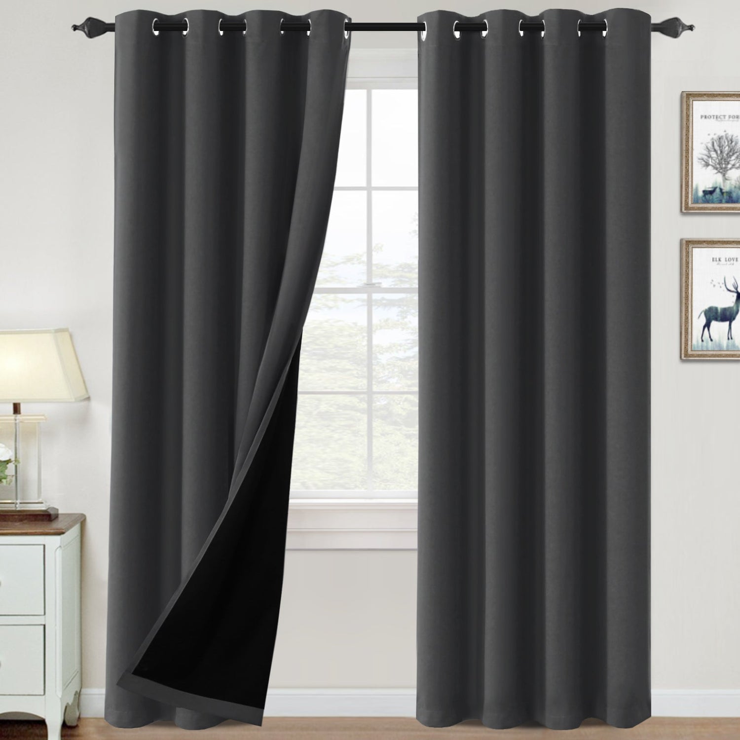 ?special discount?100% Blackout Thermal Insulated Blackout Curtains for Bedroom