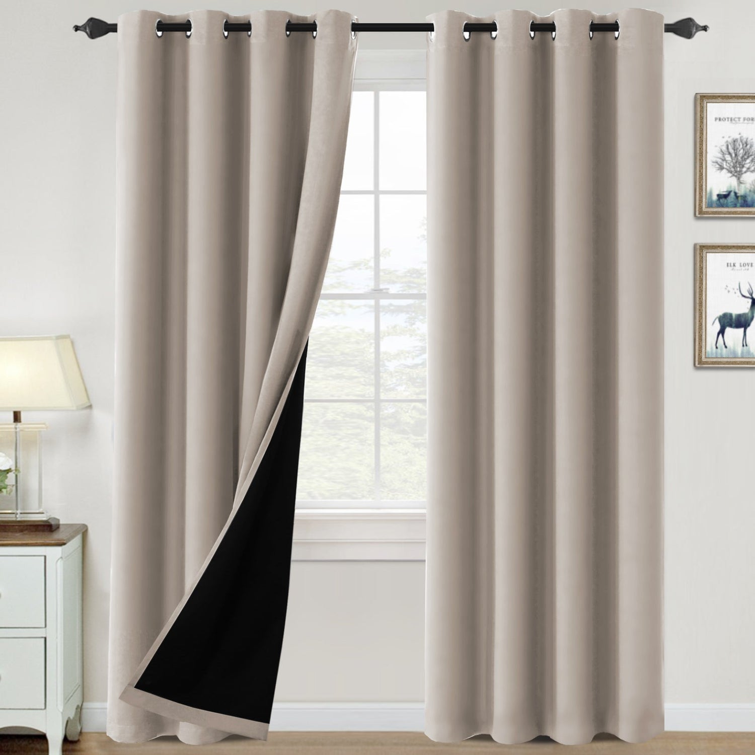 ?special discount?100% Blackout Thermal Insulated Blackout Curtains for Bedroom