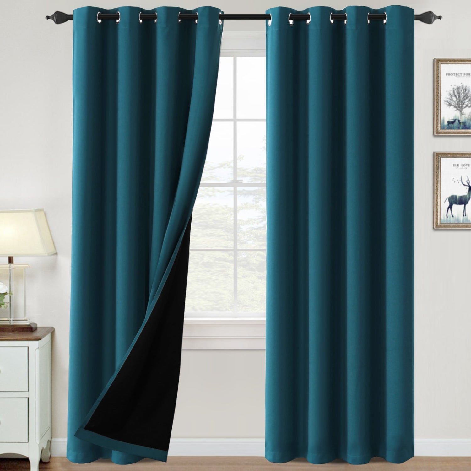?special discount?100% Blackout Thermal Insulated Blackout Curtains for Bedroom