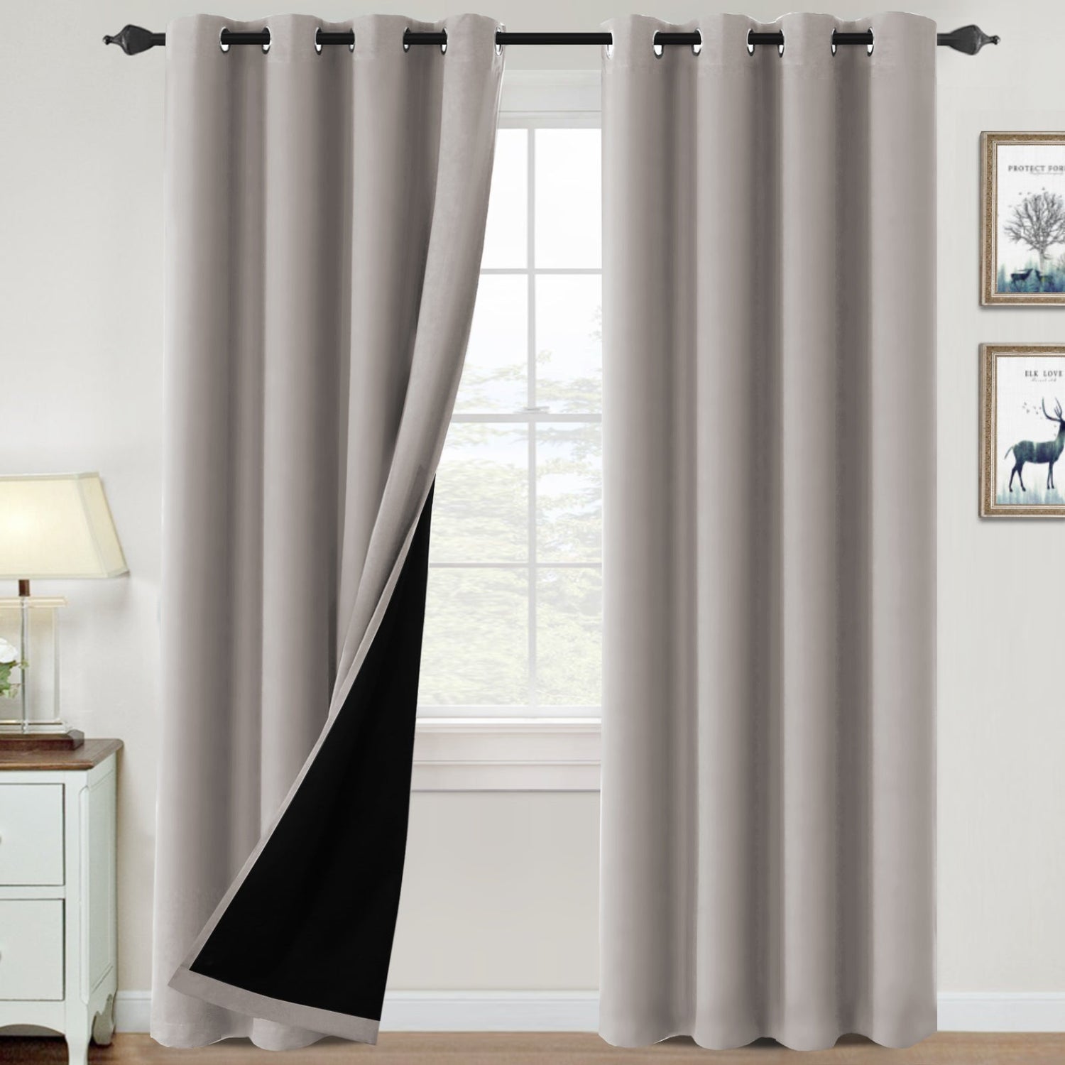 ?special discount?100% Blackout Thermal Insulated Blackout Curtains for Bedroom