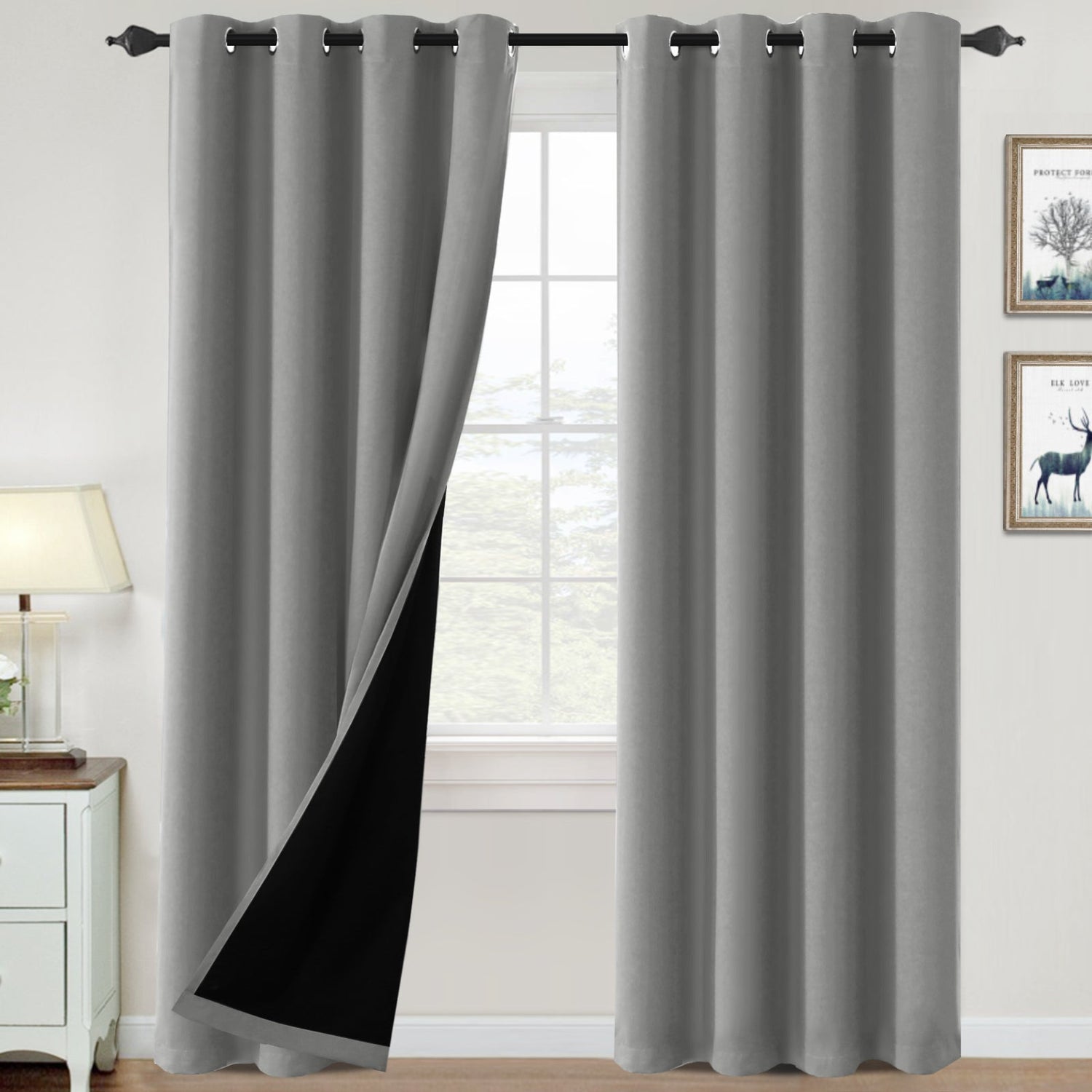 ?special discount?100% Blackout Thermal Insulated Blackout Curtains for Bedroom
