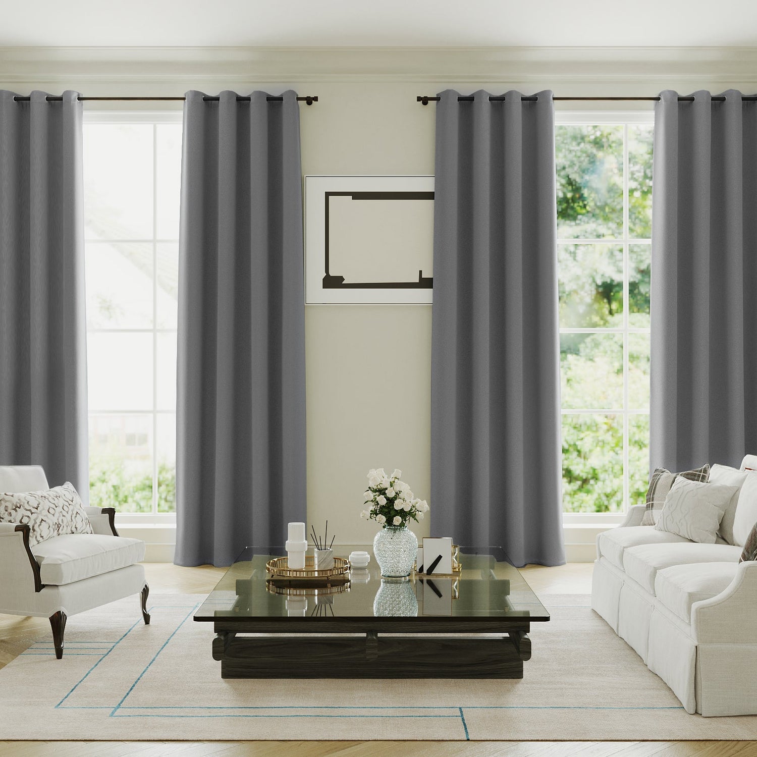 100% Blackout Curtains for Bedroom Thermal Insulated Blackout Curtains