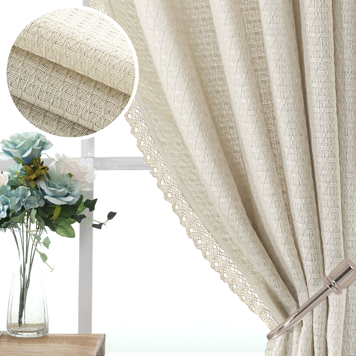 Lichtfiltervorhänge im Boho-Stil