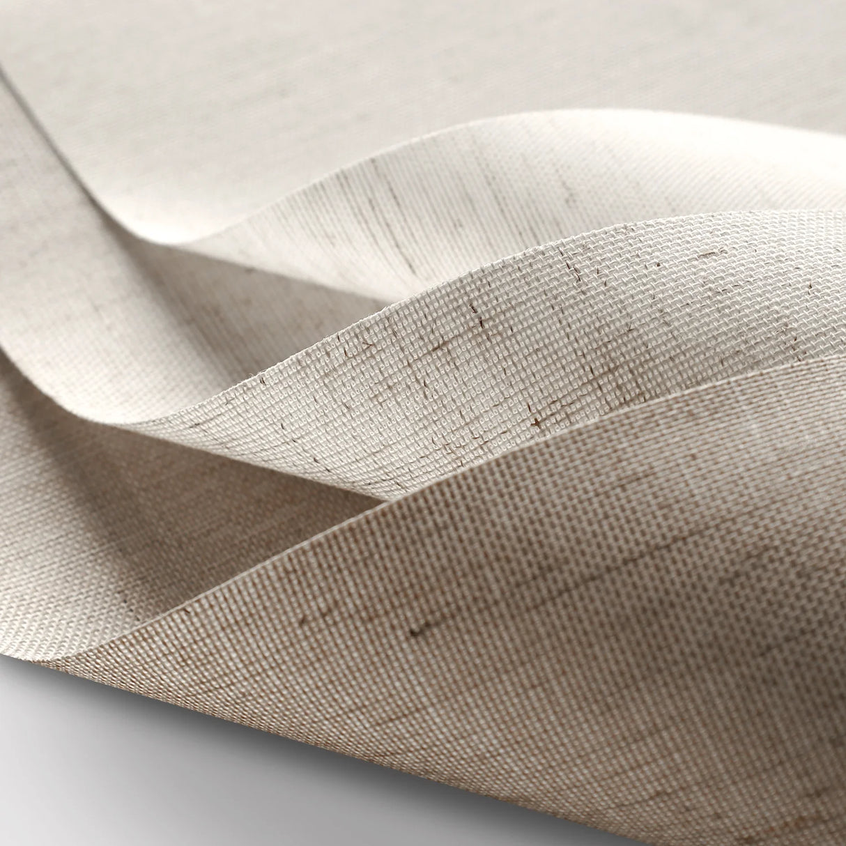 Motorized Light Filtering Roller Shades 70% Blackout Linen