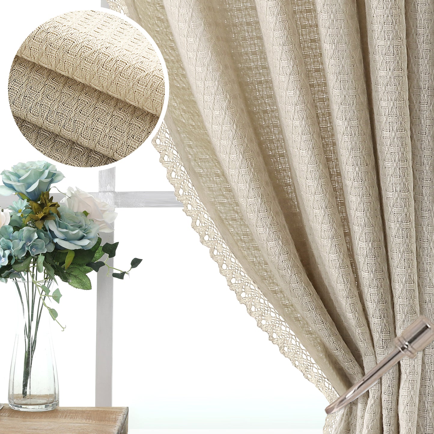 Lichtfiltervorhänge im Boho-Stil