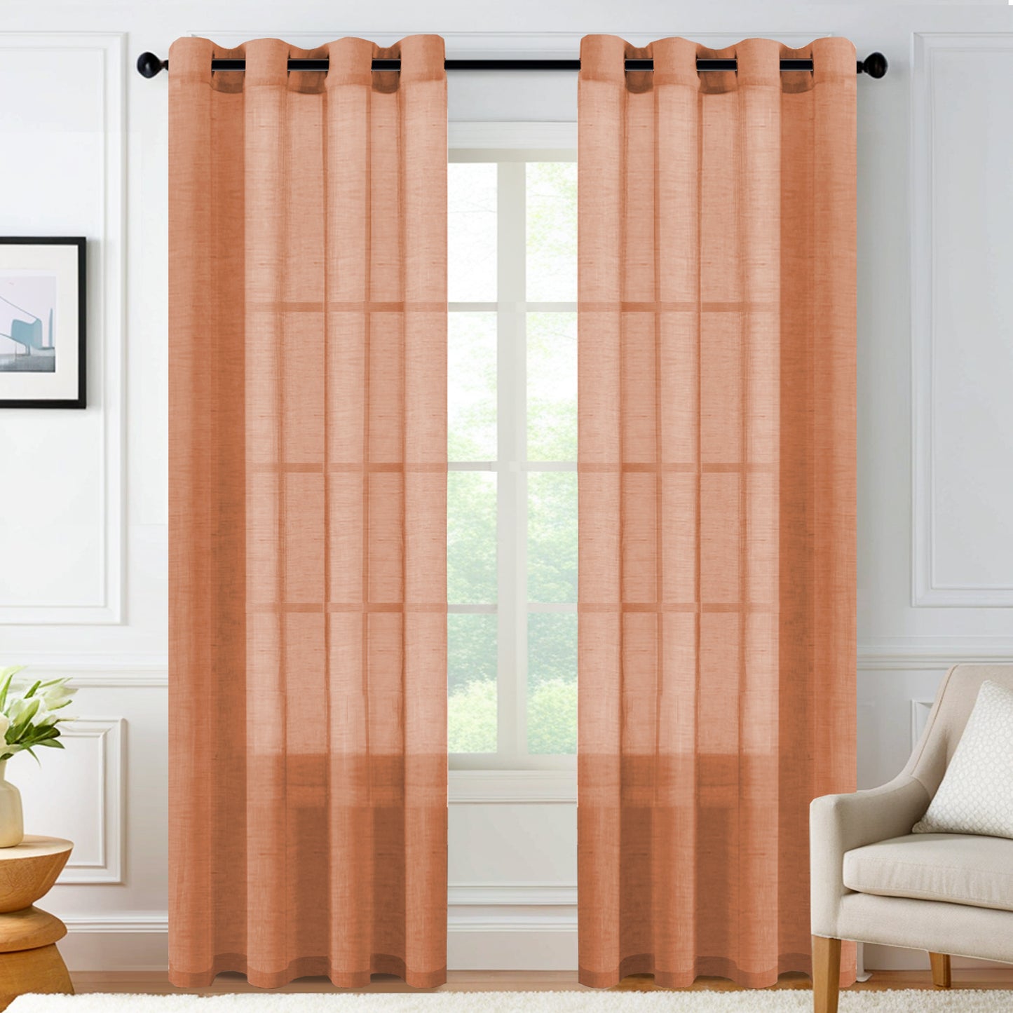 Faux Linen Sheer curtain