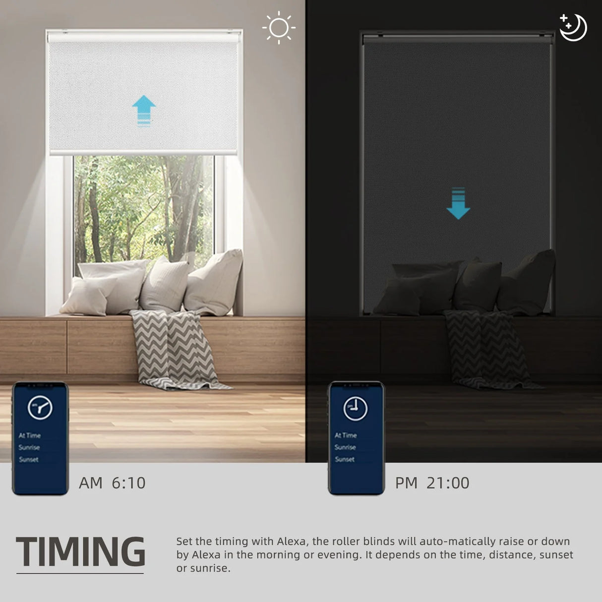 Hardwired Motorized Roller Shades 100% Blackout Essential