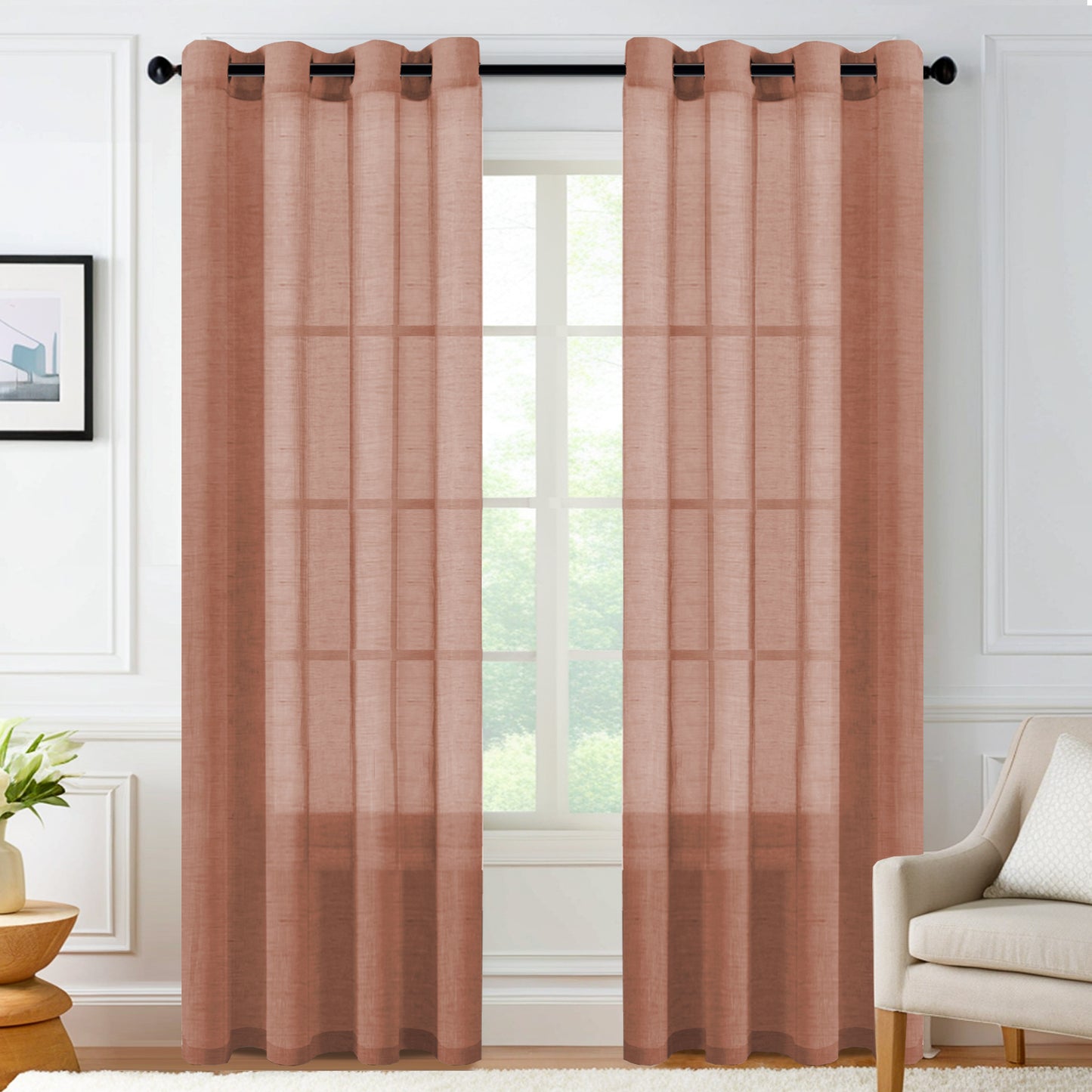 Faux Linen Sheer curtain