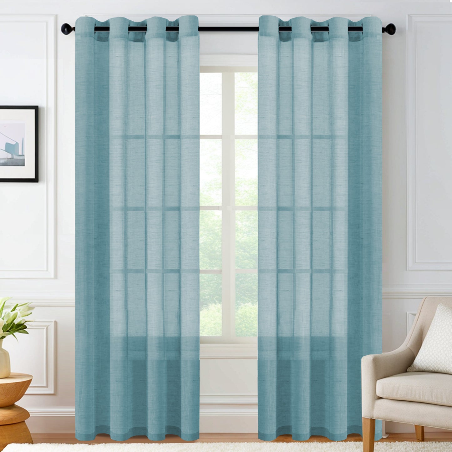 Faux Linen Sheer curtain