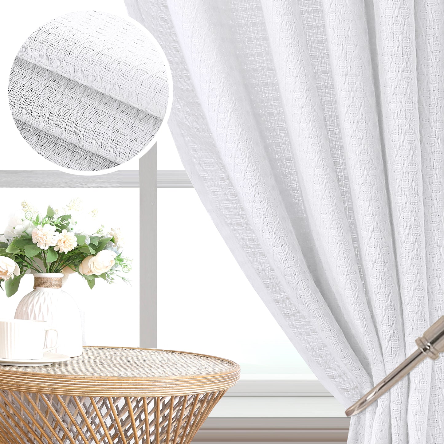 Lichtfiltervorhänge im Boho-Stil