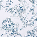 H.VERSAILTEX 100% Blackout Curtains Camellia Floral Printed Drapes Leah Floral Thermal Bedroom Curtains for Living room with Black Liner 2 Panels,52" x 96",Teal