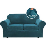 Modern Velvet Plush High Stretch Sofa Slipcover