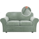 Modern Velvet Plush High Stretch Sofa Slipcover