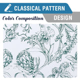 H.VERSAILTEX 100% Blackout Curtains Camellia Floral Printed Drapes Leah Floral Thermal Bedroom Curtains for Living room with Black Liner 2 Panels,52" x 96",Teal