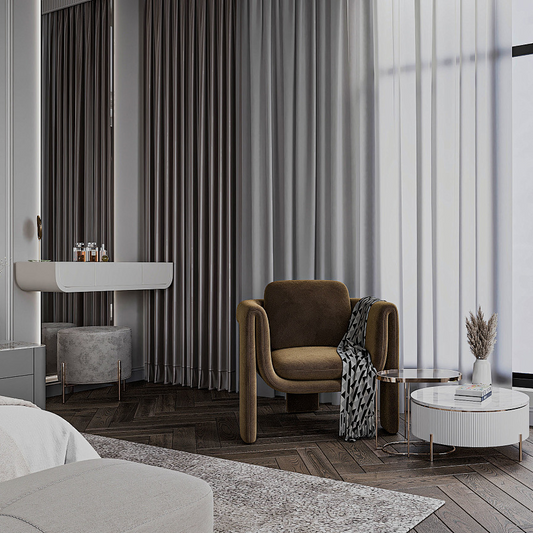 100% Blackout Faux Linen Curtains