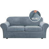Modern Velvet Plush High Stretch Sofa Slipcover