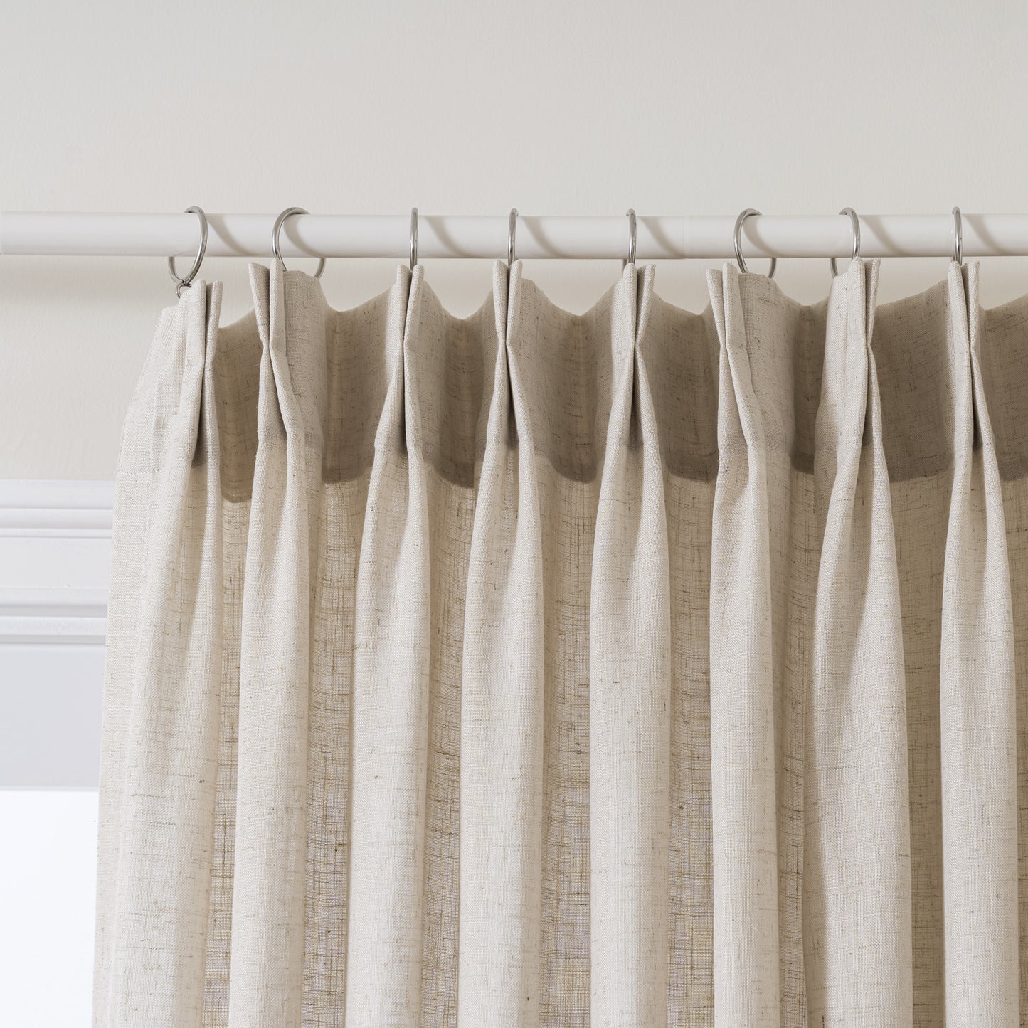 Flowing linen curtains