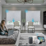 Hardwired Motorized Roller Shades 100% Blackout Safari