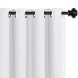H.VERSAILTEX Natural Linen Blackout Curtains Set of 2 Panels, 100% Completely Blackout Curtains for Sliding Glass Door/Patio (52" x 96", Natural)