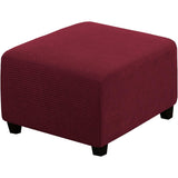 Ottoman Cover Slipcover Rectangle Fit Length Footrest Sofa Slipcovers Stool Cover