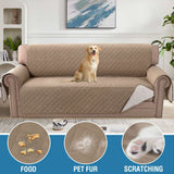 H.VERSAILTEX 100% Waterproof Sofa Cover Non-Slip Machine Washable with Elastic Straps Slipcovers Pet-friendly Furniture Protector (Oversized Sofa, French Oak)