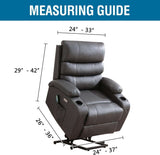 H.VERSAILTEX Slipcover Stretch Electric Power Lift Recliner Chair Cover with Side Pocket, Soft Thick Jacquard(Single Seat, Grey)