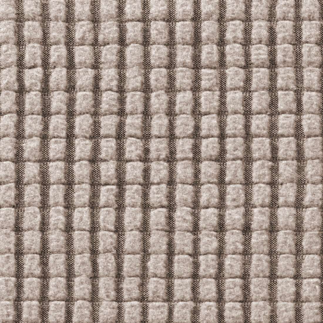 H.VERSAILTEX 4 Pieces Checkerboard Slipcovers Stretch with 3 Individual T Cushion Covers for Living Room(3 Cushion Sofa, Taupe)