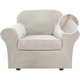 Modern Velvet Plush High Stretch Sofa Slipcover