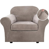 Modern Velvet Plush High Stretch Sofa Slipcover