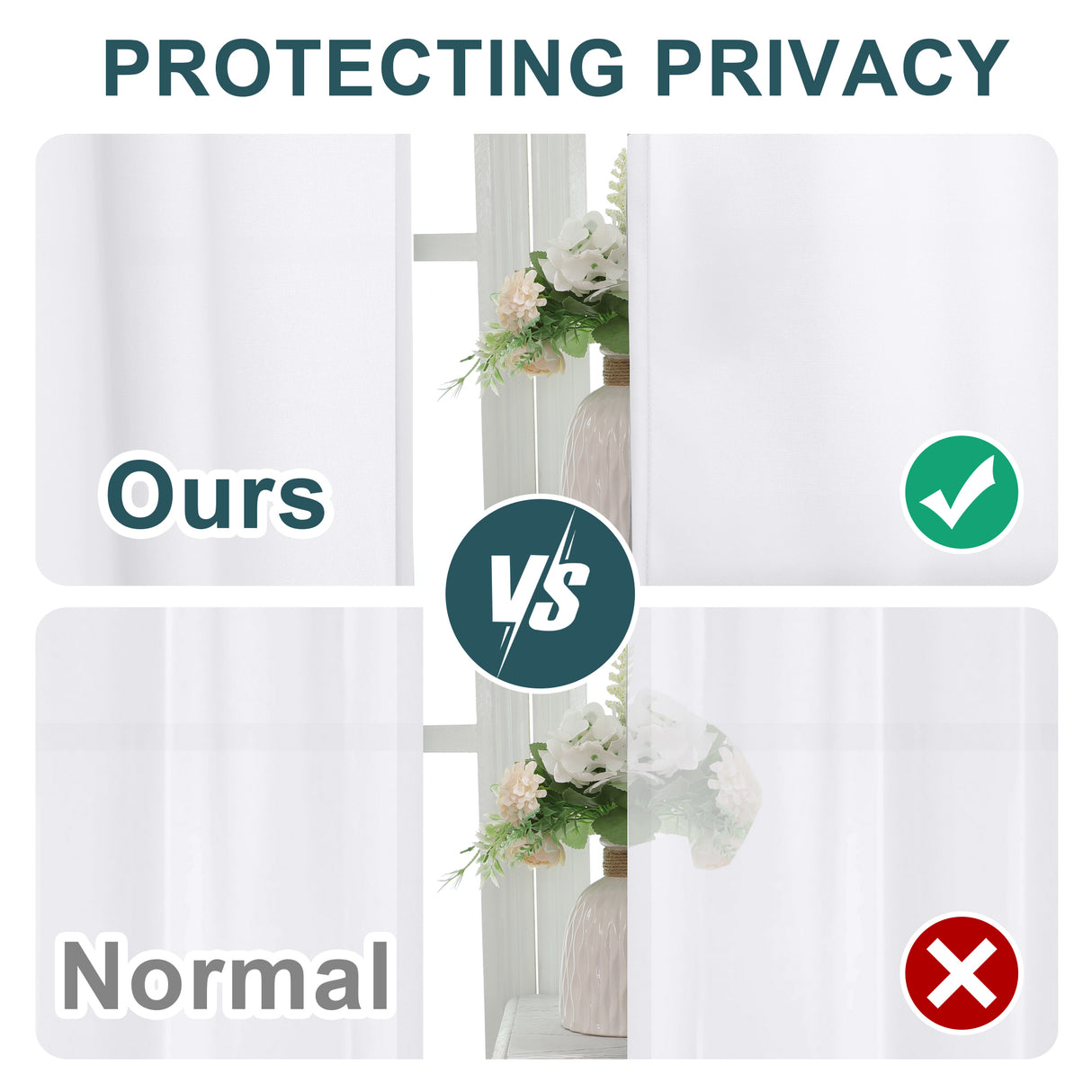 Aurevia  Light Filtering Privacy Window Drapes