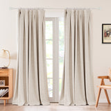 Avenna Woven Linen-like Texture Curtain Pleated